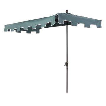 Sidney 9 ft. Classic MidCentury Rectangular Half Market Patio Umbrella